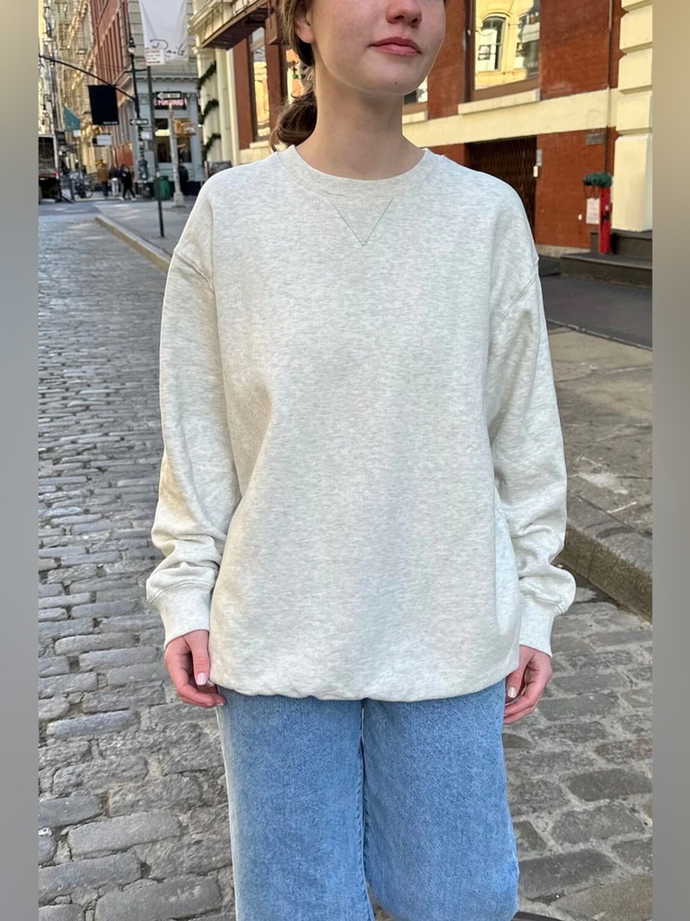 John Galt by Brandy Melville Gray Sweatshirt | O/S | Made in Italy | Pre-Owned